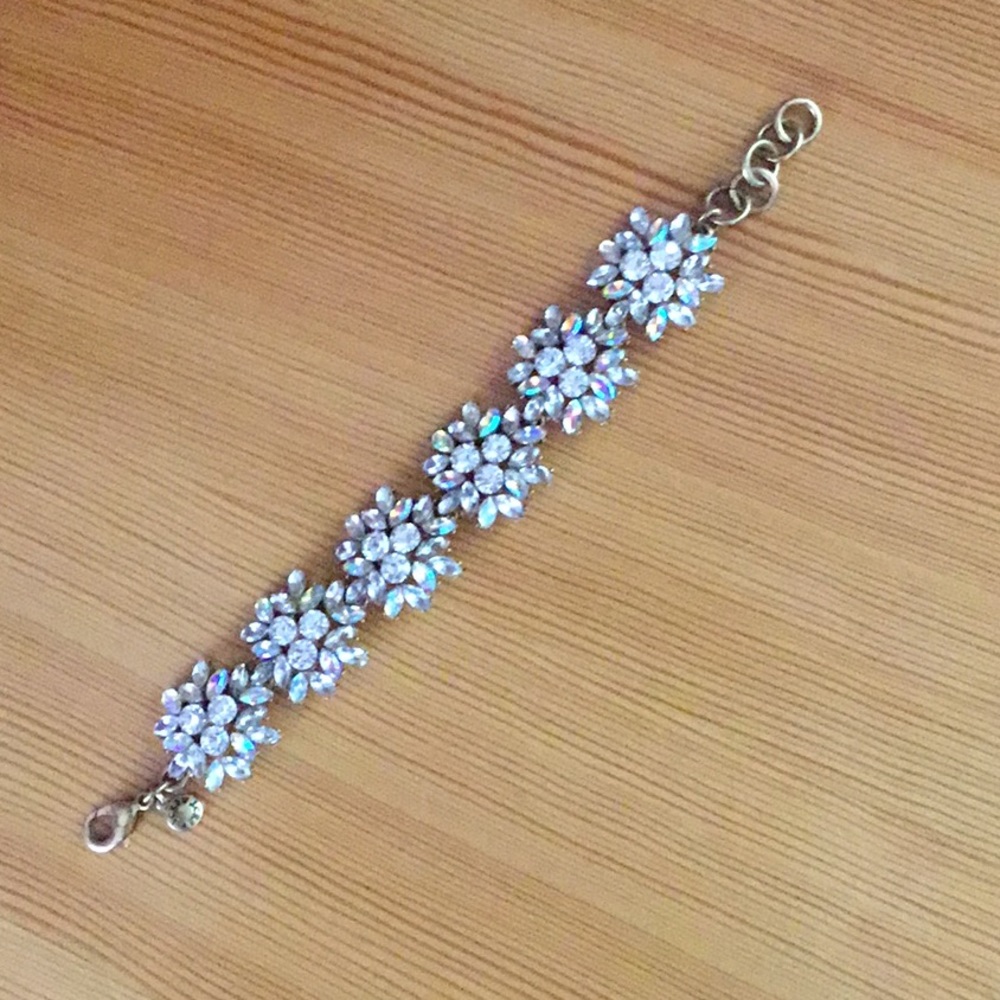 J.crew crystal flower bracelet